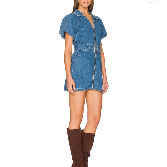 NWT Oxford Mini Dress in Stormy Blue by Show Me Your Mumu - Picture 3 of 4